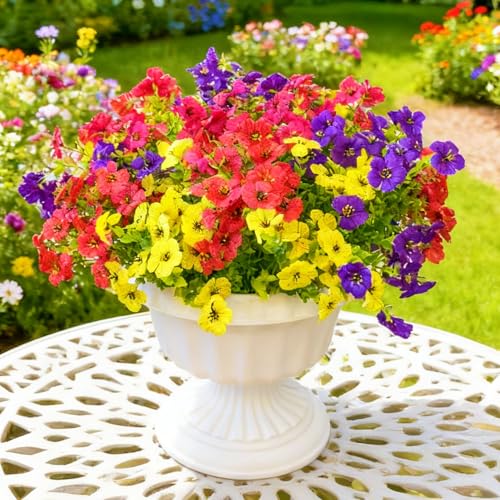 capirosa Artificial Flowers for Outdoor Indoor Garden Home Decoration, 12