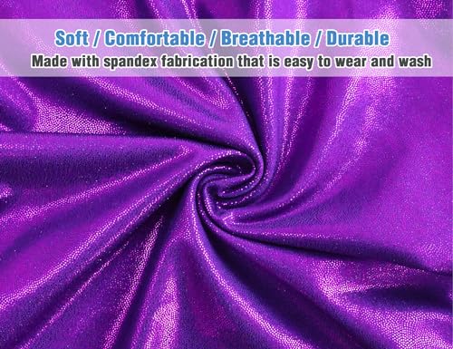 Image of TENVDA Girl's One Piece Swimsuit Sparkle Sleeveless One-Piece Bathing Suits Swimwear for Kids 2-12 Years Old