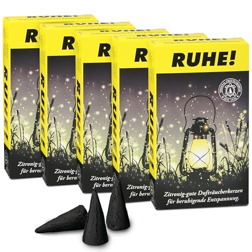 Crottendorfer 5er-Pack Outdoor Räucherkerzen Set. Perfekter Schutz für Camping Garten Terrasse & Draußen. - Made in Germany