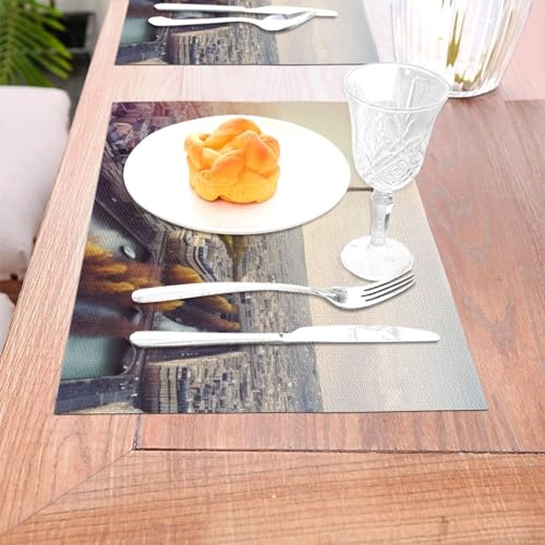 Sets de table paysage de Paris pour repas de cuisine conviviaux