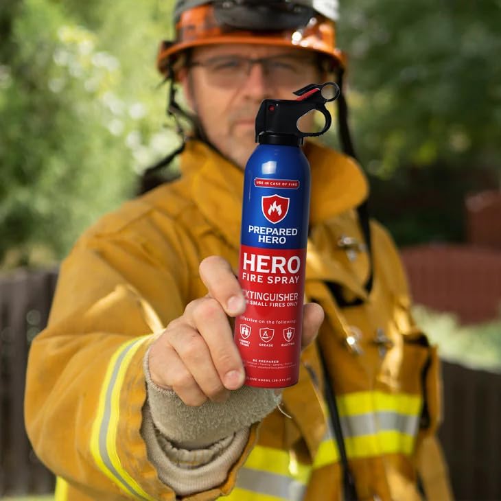 Miniatura 2 de Prepared Hero Spray Contra Incendios  Mini extintores de incendios para casa, coche, garaje  Extintor pequeño de cocina para el hogar, 100% orgánico