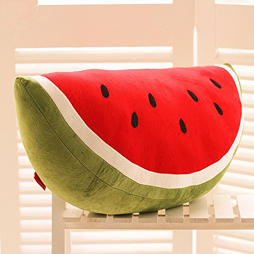 CrazySell Secuaces Kawaii sandía Frutas cojín muñeca de Peluche Frutas Verduras Suave cojín para Oficina en casa sofá Muebles decoración cognición Juguetes Aprendizaje Juguetes Almohadas