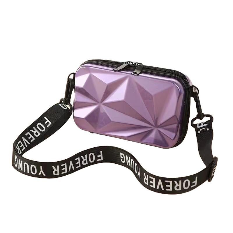 Fashion Street FS 3D Sling Box Bag/Forever Young Sling bag/Cross body Shoulder bag/Stylist Cosmetic Bag/Women colorful Sling Bag/Trendy Suitcase Type Bag For Girls/Floral sling box (purple) (B0D8GC2M34) Amazon Price History, Amazon Price Tracker