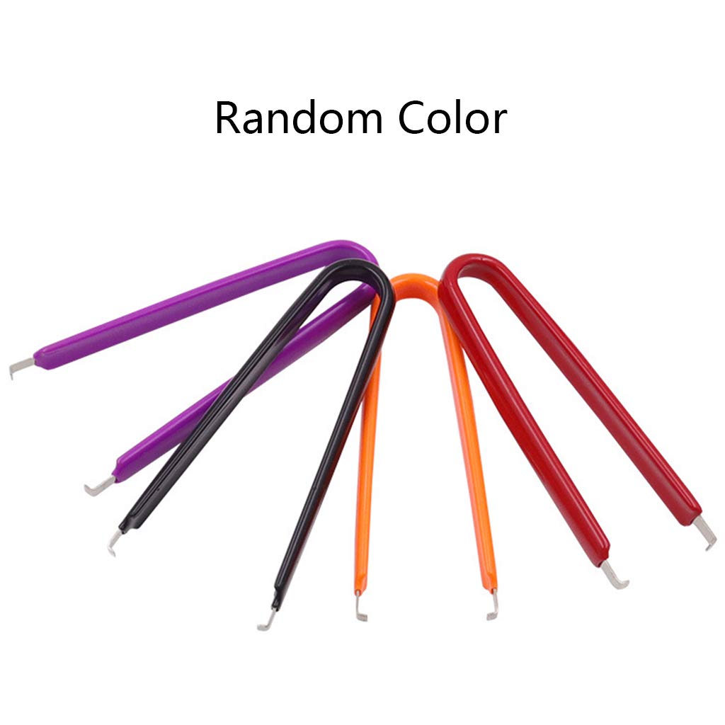 Saccgt Type Flat IC Chip Extractor Machine DIP Encapsulation Extraction Repair Tool Stainless Steel + PVC, approx.33x105mm/1.30x4.13in, Random Delivery