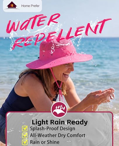 Image of Home Prefer UPF 50+ Men's Sun Hat Wide Brim Bucket Hat UV Protection Hat for Mens Womens Beach Safari Gardening Golf Fishing