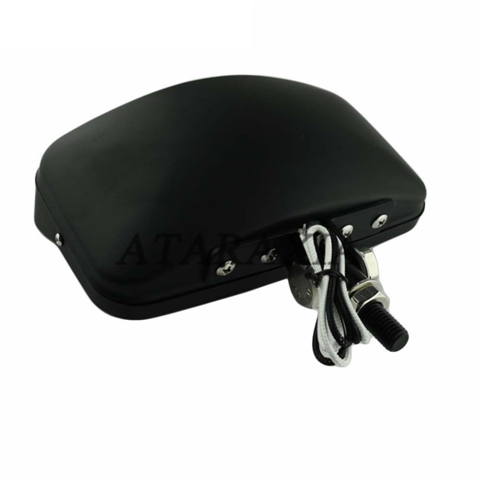 moto fari Faro anteriore quadrato H3 per moto con faro universale adatto per Harley Chopper Dyna per Suzuki per Kawasaki(Black Clear Lens)