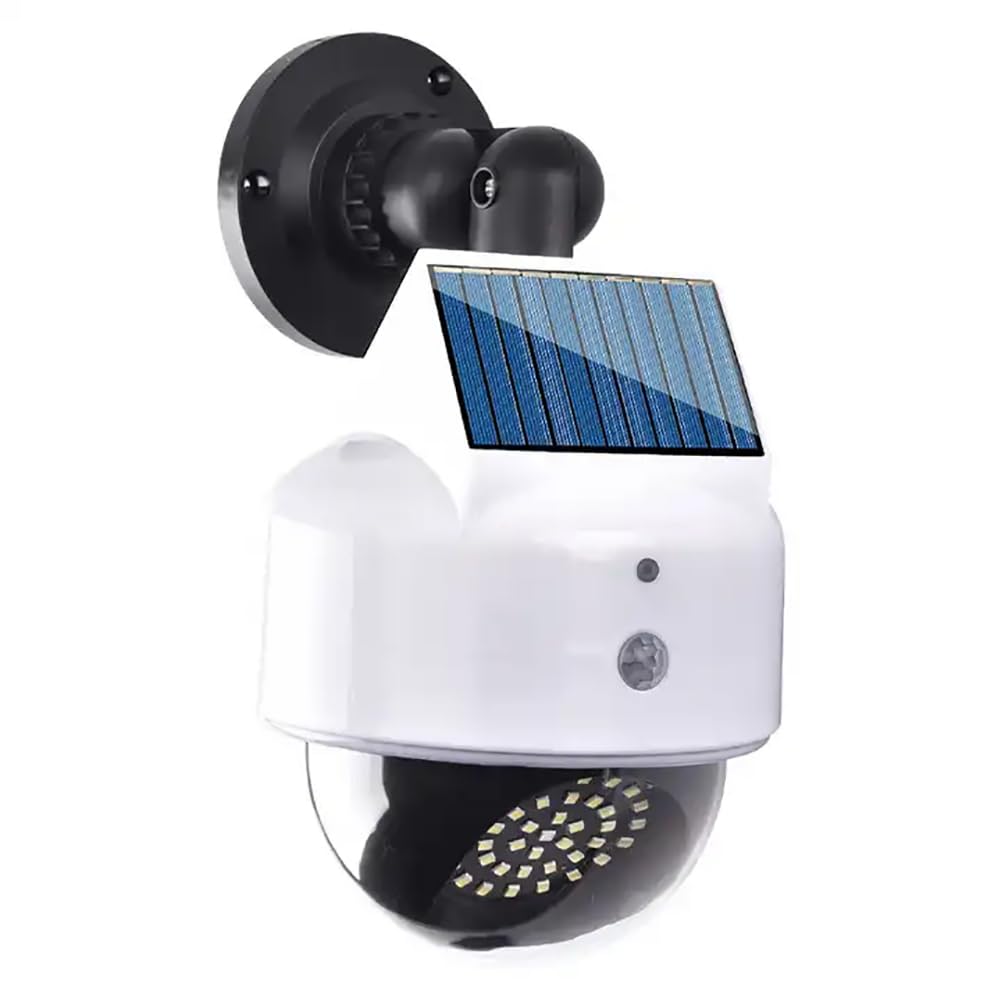 TsoLay Fausse caméra Solaire factice, Lampes solaires extérieures à capteur de Mouvement avec 3 Modes d'éclairage, Conception réaliste, télécommande à capteur de Mouvement, pour Jardin