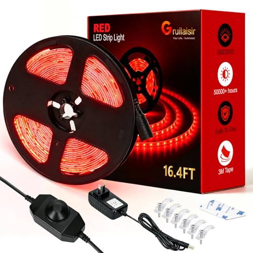 Cinta LED roja 5m dimmable impermeable flexible miniatura 1