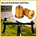 REPAIROCK 1 Pair Aluminum Alloy 17.5-22mm Handlebar End Plugs for Road Mountain Bicycle Adjustable Handlebar Bike Bar Ends Gold Tone Auto Replacement Parts