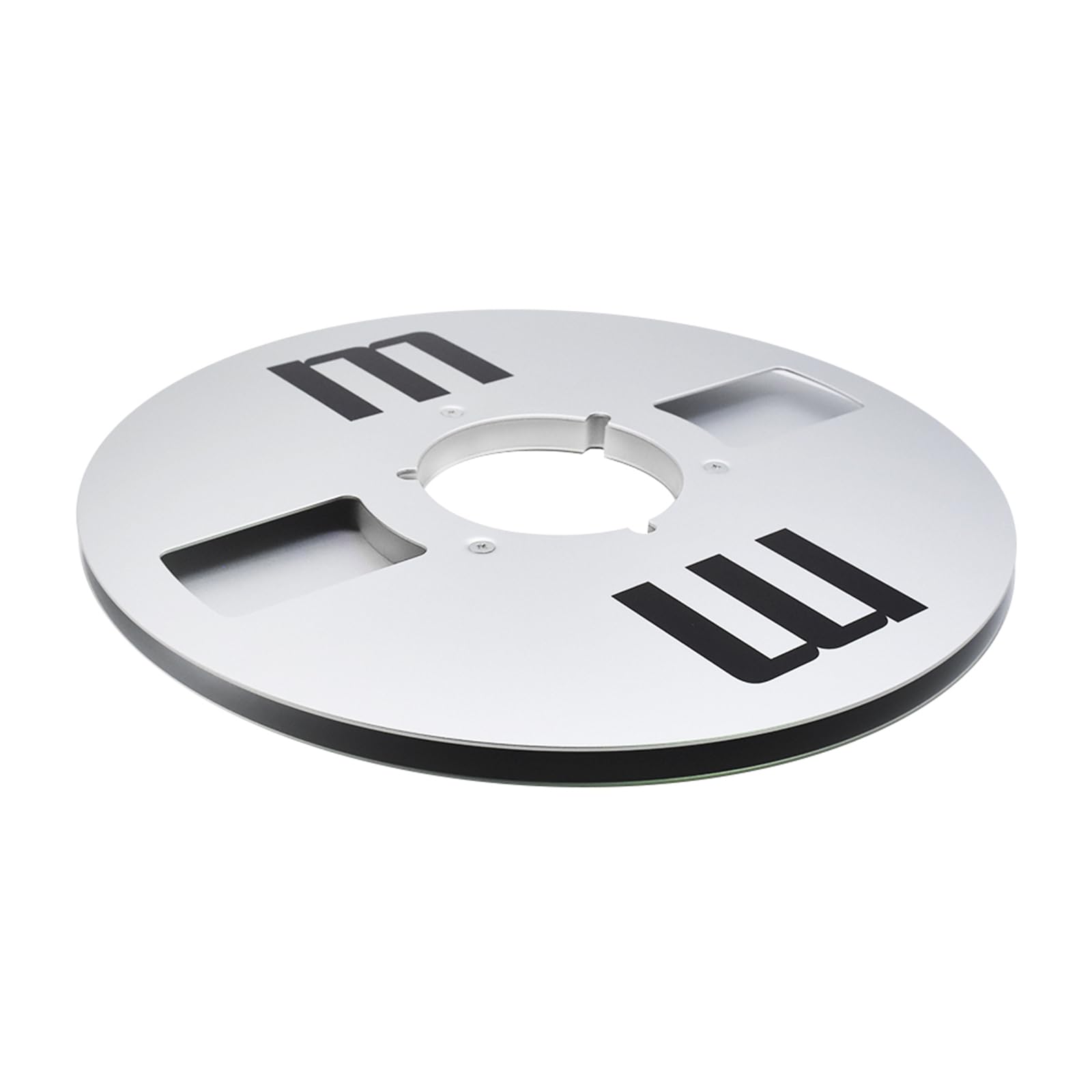 Netbiio White (Wh) Vintage Metal Tape Reel 1/4" Diameter Unused Aluminum Accessories Reel Hub From 10.5" Tape Spool