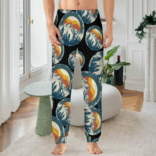 Colorado Flag Mountain Pajama Pants Men Pj Bottoms Sleepwear Lounge Pant2