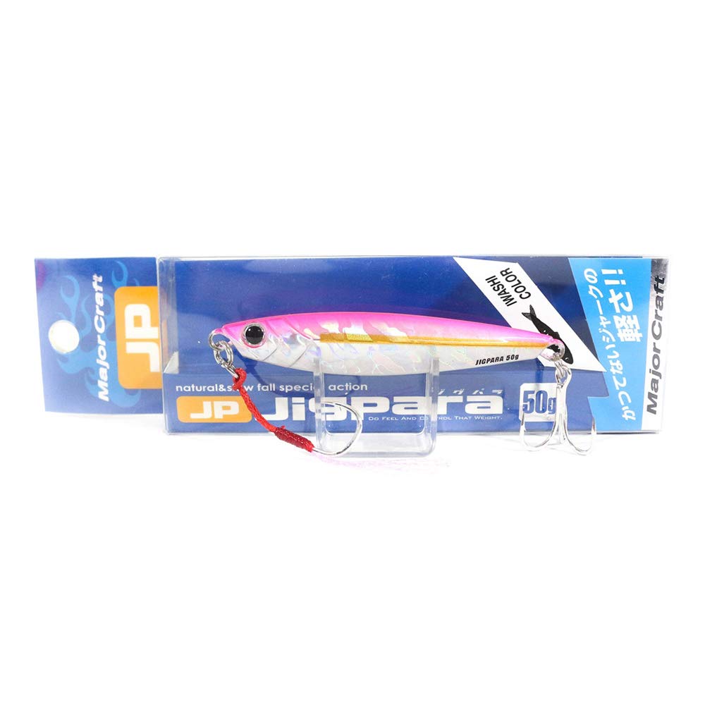 Major Craft Jigpara Short Fishing Lure - 1.8 Oz (50g) Metal Jig, Pink #2