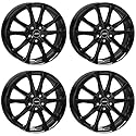 4x AUTEC Felgen Alufelgen BRIXEN 7.0x17 ET42 5x112 Schwarz kompatibel mit Mercedes-Benz C B A GLA GLB Marco Polo E Vito CLA V SLK