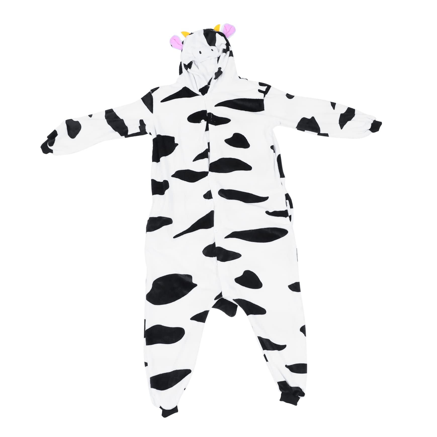 BESTYASH Pigiama Intero da Donna e Uomo in Flanella a Mucca Cartoon | Tuta Morbida e Traspirante, per Cosplay e Spettacoli, Stile Unisex Molto Caldo