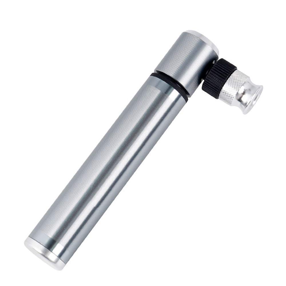 Pompka rowerowa przenośna mini pompka rowerowa ze stopu aluminium ręczna pompowana sprzęt rowerowy łatwe pompowanie (kolor: srebrny, rozmiar: 130 mm)