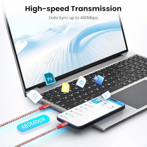 Image of KYEHD USB C Cable,3 Pack 10FT 60W Fast Charging USB C to USB C Cable, Durable Type C Charger Cable for iPhone 17 /16 /15 /iPad MacBook CarPlay and More