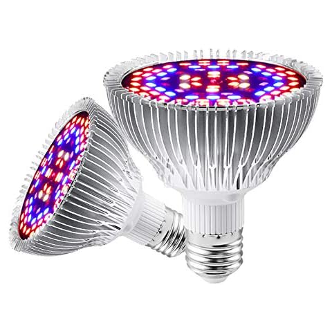 Led Grow Light Bulb, 30W Led Plant Light Full Spectrum, E27 Grow Lamp for Indoor with 40 Pcs LED Plants Veg and Flower, Hydroponics Greenhouse[1 Pack] Cover