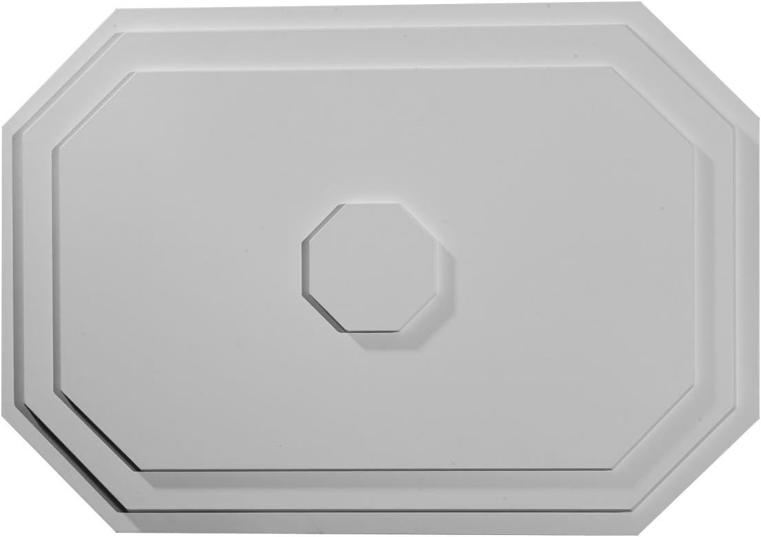 Ekena Millwork CM25FEPES Felix Ceiling Medallion, 25 1/4"W x 17 1/4"H x 1 3/4"P, Hand-Painted Pewter