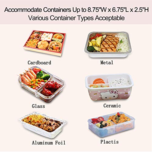 Aotto Portable Food Warmer,Lunch Bag,Personal Mini Oven,Prepared Meals Reheating & Raw Food,110V for Home Kitchen,Office,Travel (Blue)