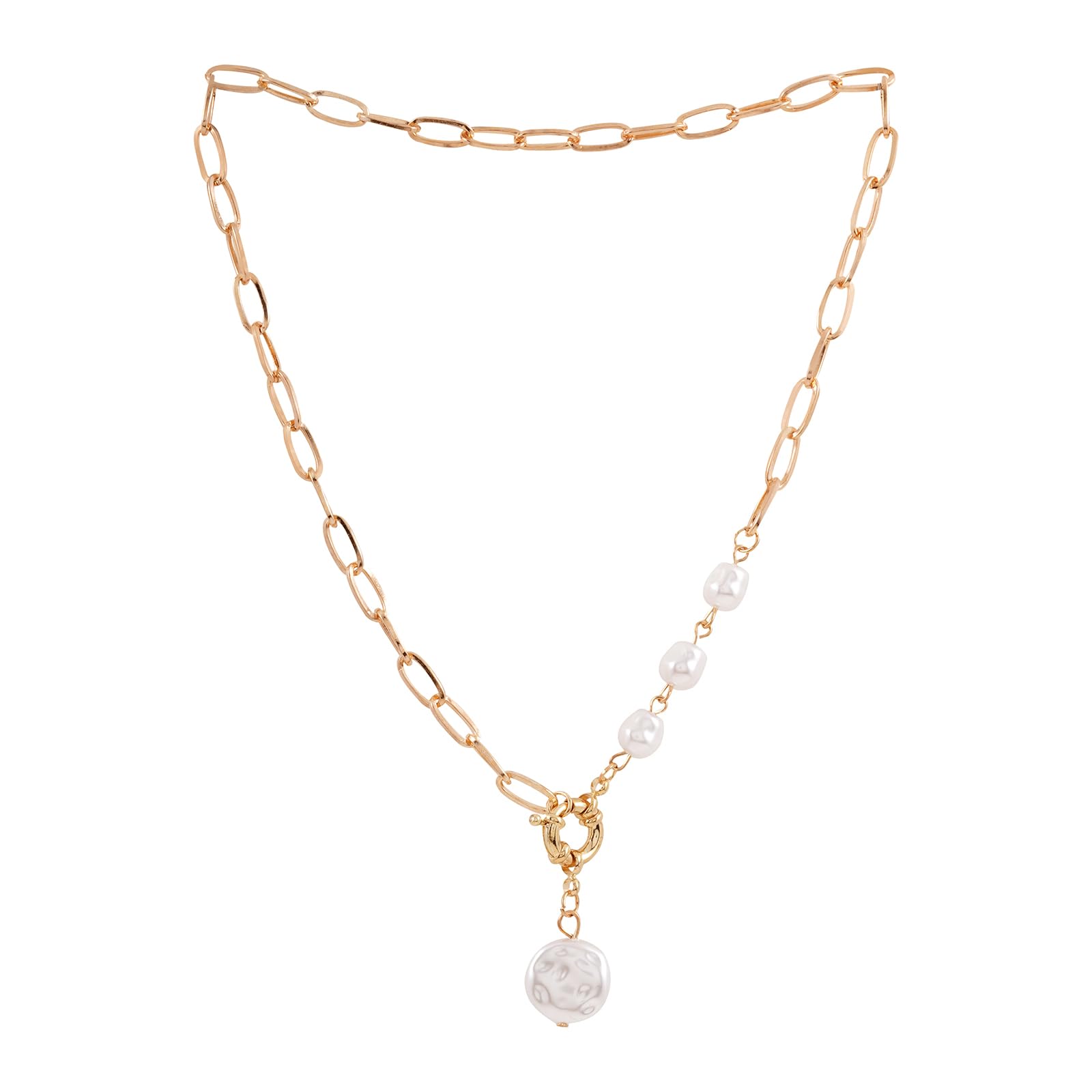 Joker & Witch Women Marella Pearl Gold Necklace (B0CWS14KN7) Amazon Price History, Amazon Price Tracker