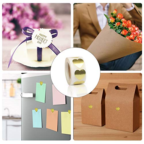 Matogle 1000 stuks gouden hartvormige stickers, zelfklevende hartvormige stickers, prachtige hartstickers, perfecte… - Afbeelding 7