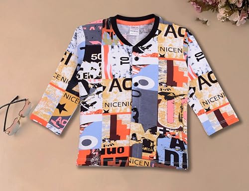 Image of 3BROS Bodysuit Dress for Boys /Girls Full Pajama & Casual Full Sleeves Night Suit Top Combo Kids Set