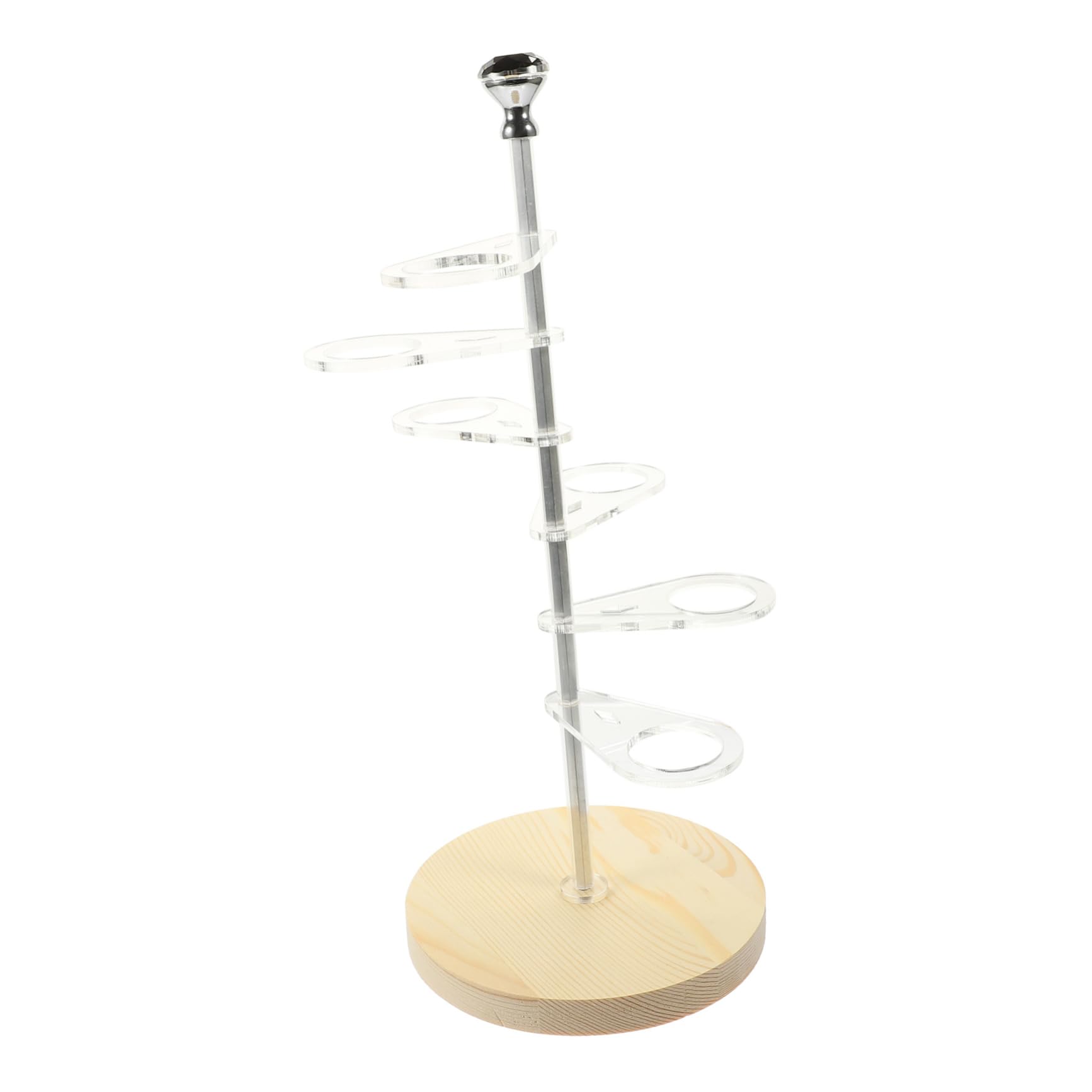 Cabilock 8Holes Acrylic Ice Cream Cone Rack Clear Dessert Holder Stand for Ice Cream Sushi and Snacks Stable Base for Parties and Daily Use