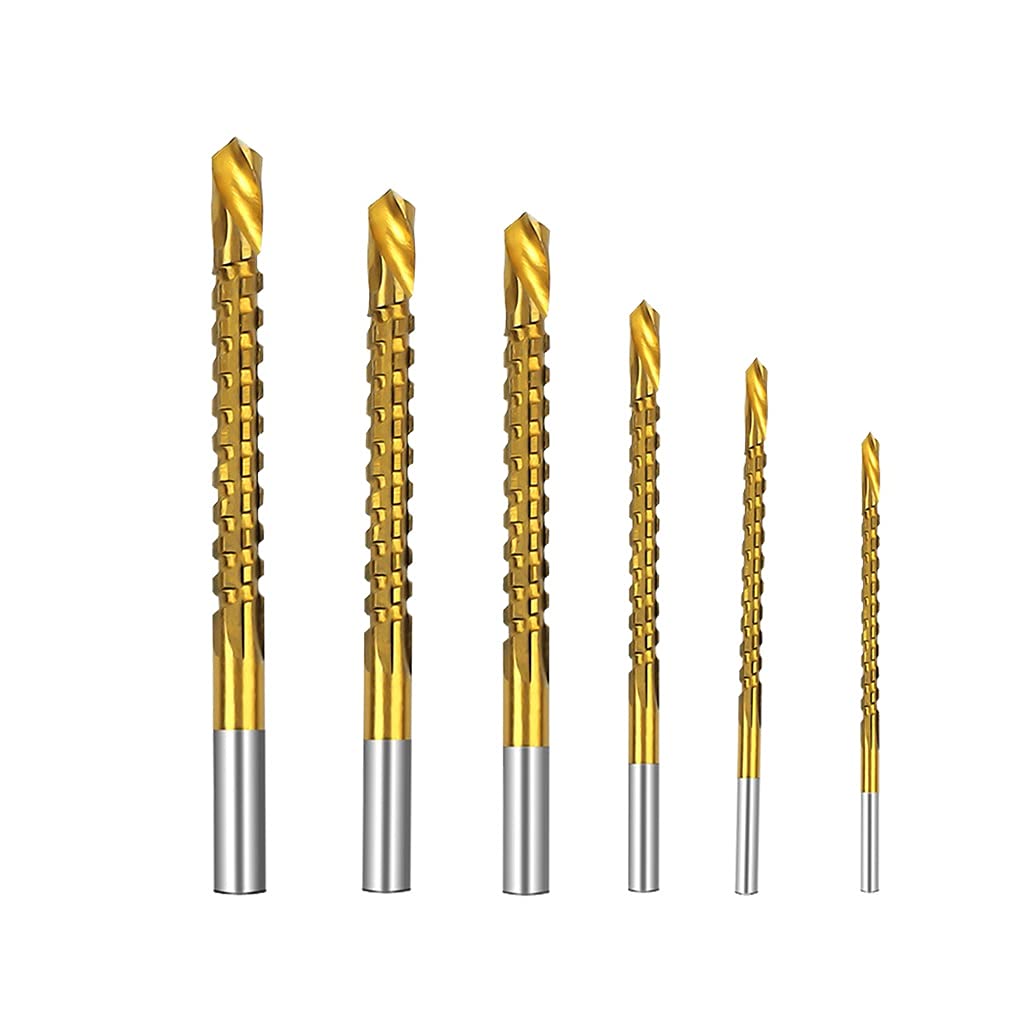 6 unids/Set Juego de Brocas de Cobalto de Acero de Alta Velocidad 3-8mm Juego de Brocas de Grifo Compuesto Juego de Brocas de Tornillo métrico Broca helicoidal Metal Specia