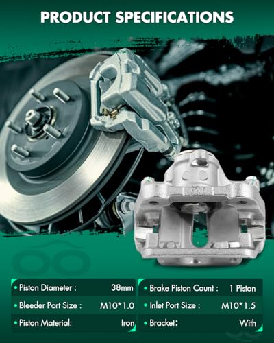 Image of SCITOO Rear Passenger Side Disc Brake Caliper 19B6689NM Compatible For Volvo For S60 2011-2018,For Volvo For S80 2011-2016,For Volvo For V60 2015-2018,With Bracket 1PC