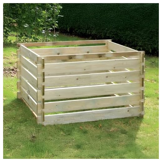 Lacewing Traditional Wooden Composter XL 1575 Litres Slatted Outdoor Garden Composter 150cm x 150cm