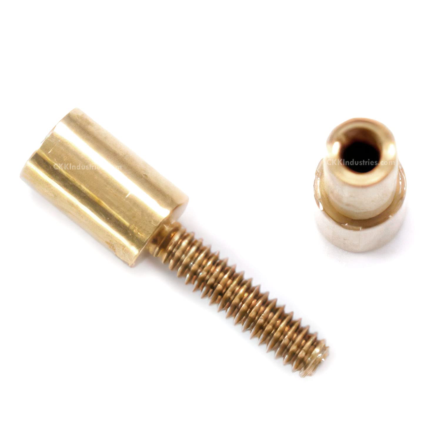 Corby Bolt Fasteners (10 Pack) with Step Drill for DIY Handles & Knife Handle Repair - USA Size (0.156 x 0.120 x 0.9 Inch) - (Brass) - for Full Tang Fixed Blades