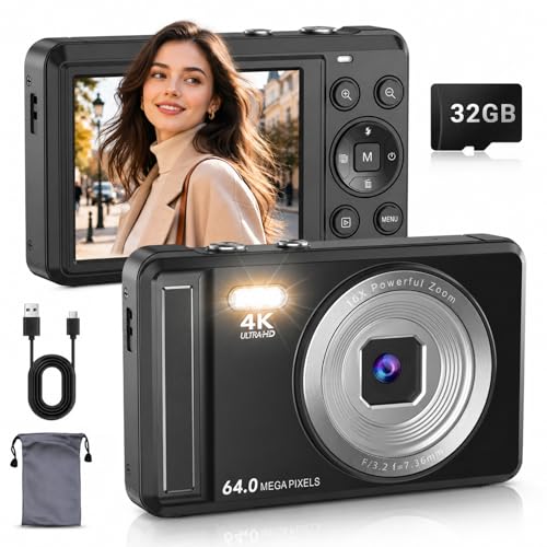 Appareil photo numérique 4K anti-flou de 64 Mpx pour réussir toutes vos photos