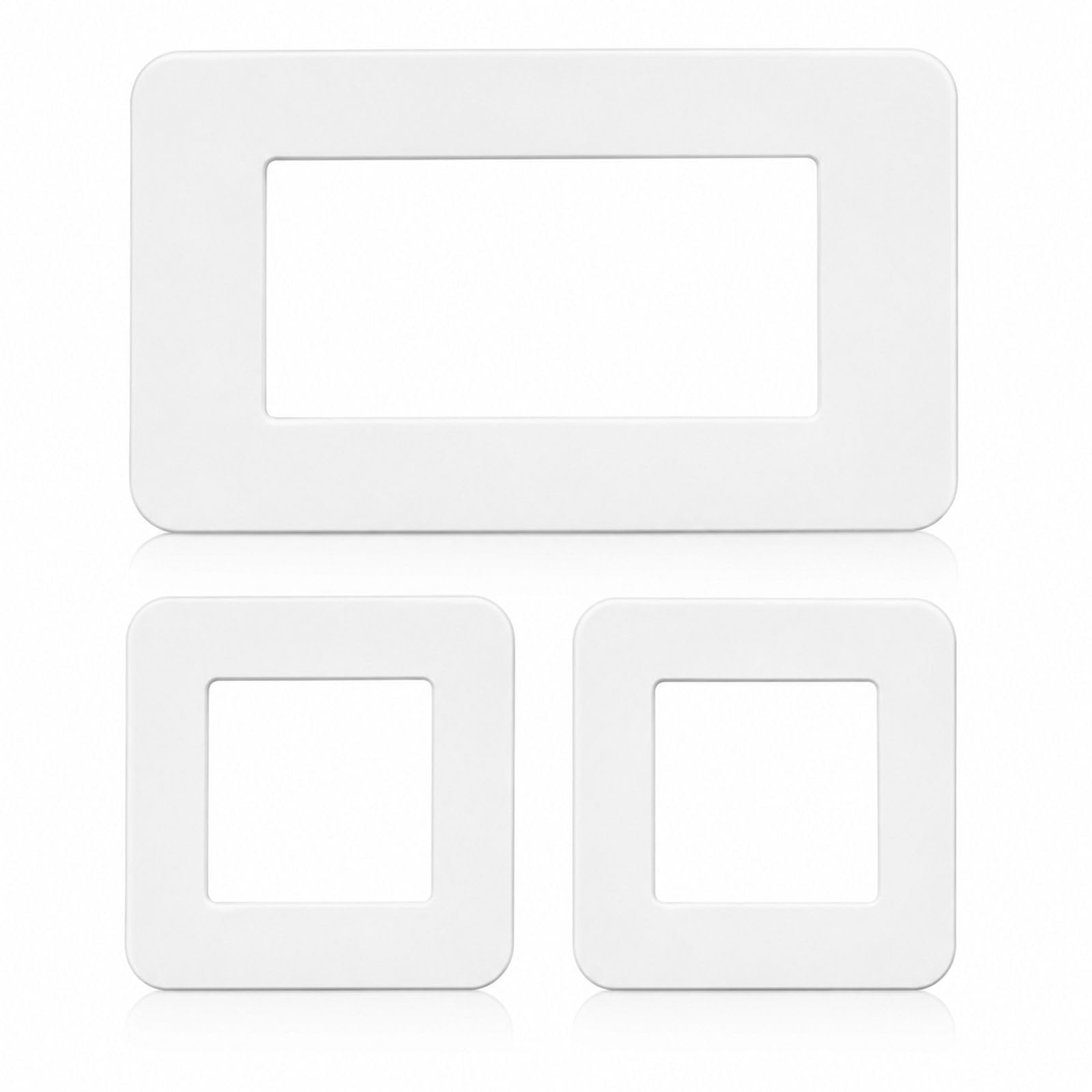 3PCS Plug Socket Surround Plates, Socket Surround Plate White for Wall Outlet