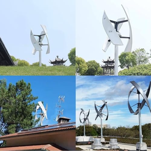 Turbina eólica vertical para casas de campo eficientes y sistemas de energía aislados 4