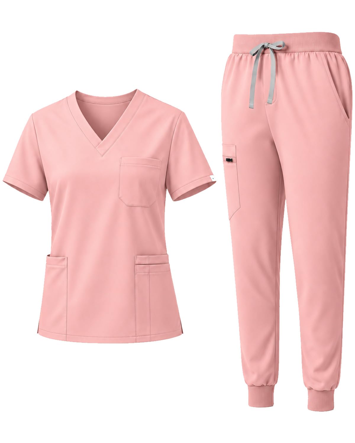 Scrubs for Women Set, V-Neck Top & Jogger Pants