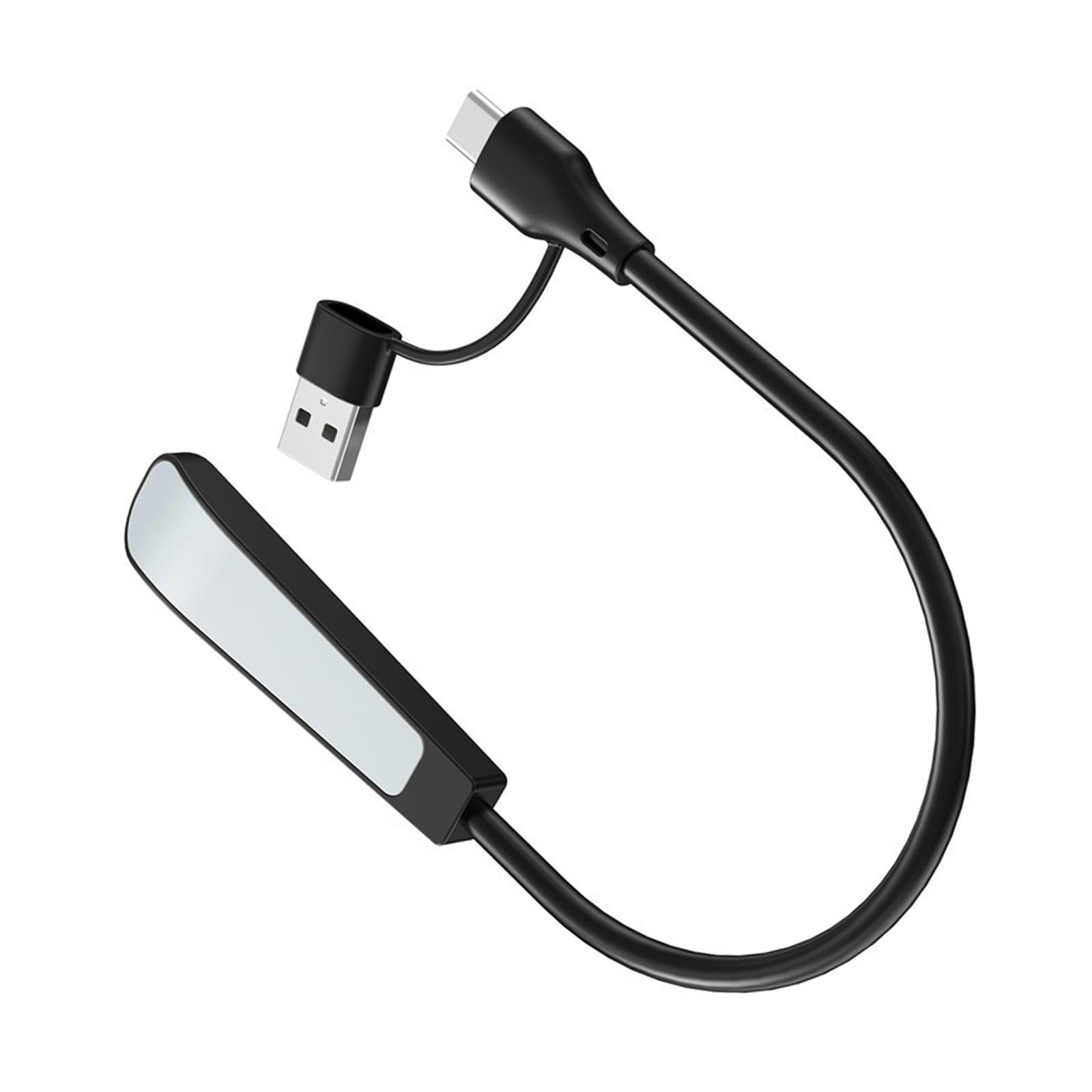 EXQIOUR USB Type C LED Light Portable Small Book Reading Lamp for Computer Flexible Bendable Night Light Laptop Desk Portable USB Type C LED Desk Lamp