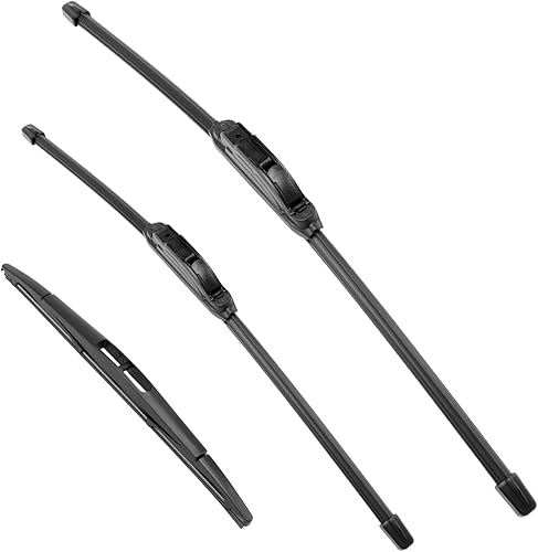 PHILTOP Limpiaparabrisas de repuesto para automóviles de 26 + 21 + 12 pulgadas para MDX 2007 2008 2009 2010 2011 2012 2013 delantero y trasero