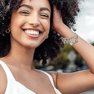 RechicGu Mythology Fairytale Lucky Charms Cuff Bangle Bracelet Cross Leaf Moon Face Celtic Cat