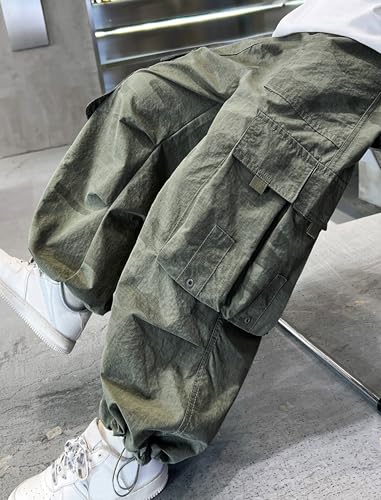 Boys Baggy Cargo Pants Multi-Pocke Outdoor Athletic Casual Trousers 5-12 Years4