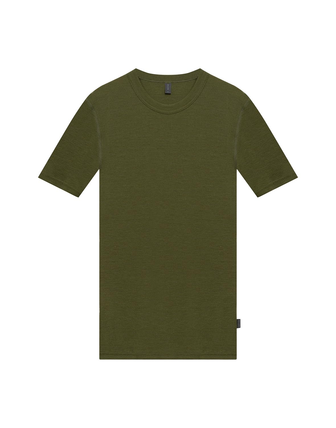 Dilling Merino Half Sleeve Shirt for Men - Organic Merino Wool, hunter Green, L
