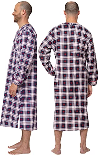 Pajamagram Night Shirts For Men - Mens Long Nightshirts, Blue, Md #TOP1