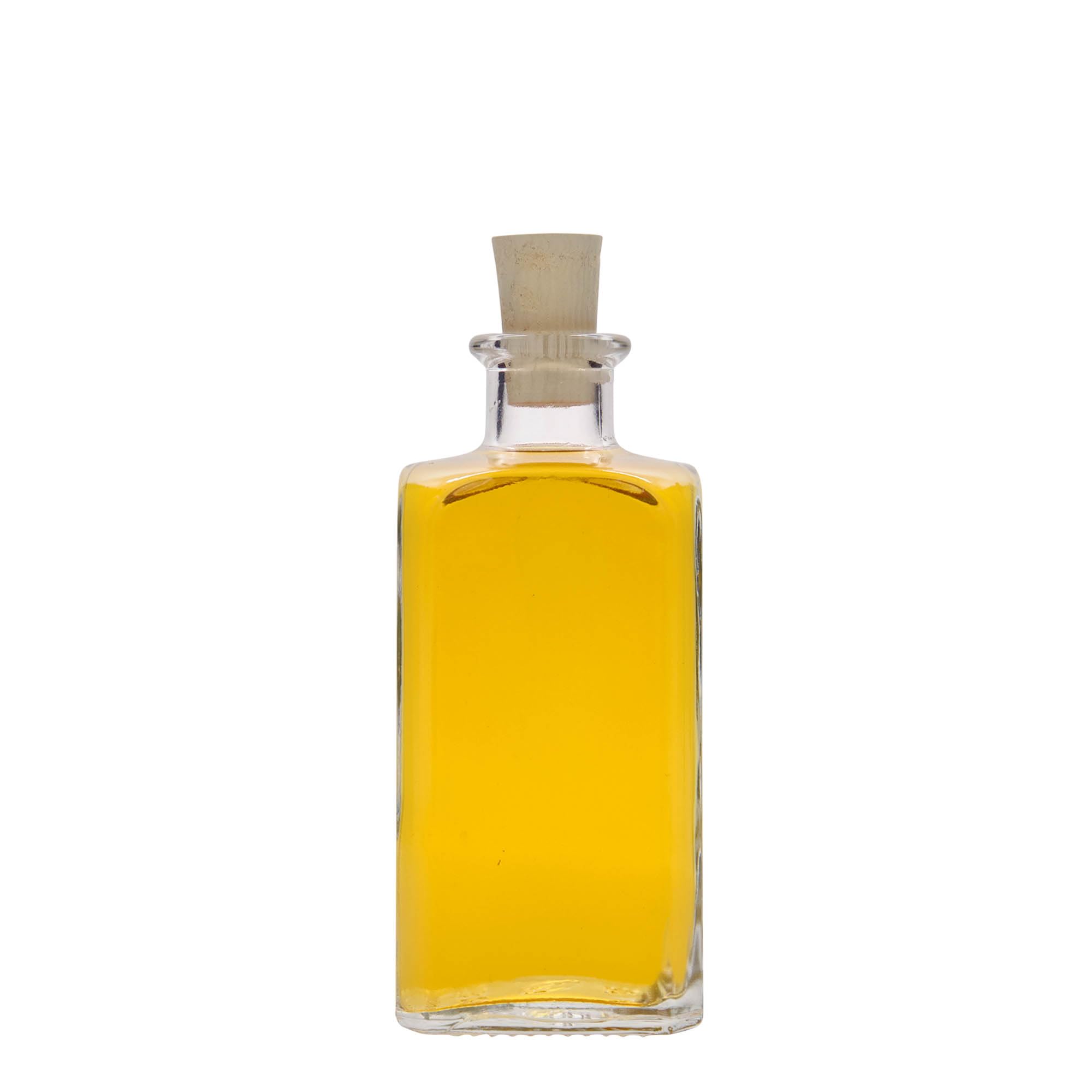 Zestaw 24 szklanych butelek 250 ml Farmaceuta Carré kwadratowe z naturalnym korkiem