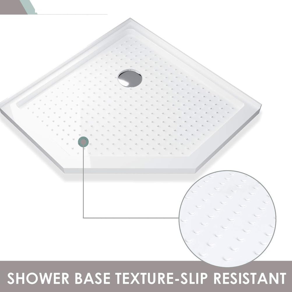 RV Shower Pan, Shower Base, Shower Pan with Slip Resistant Textured Surface, for RVs, Travel Trailers,80x80cm/31.4x31.4in