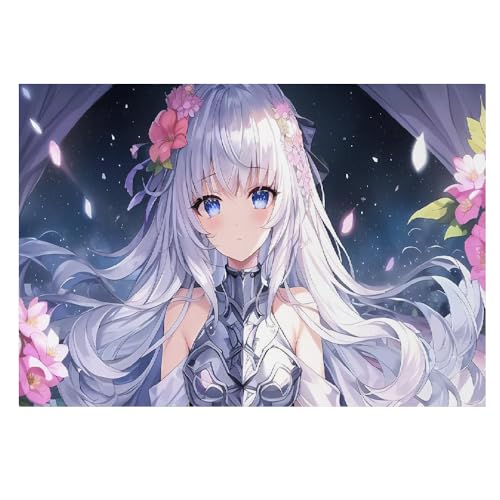 Póster de anime para decoración de sala con lienzo de niña de anime LIAZLIUT (40x60 cm)
