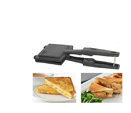 Amit-Stick Coating King Gas Sandwich Toaster for Home 2-Cut Sandwich Toaster/Gift(Black) 1 PCS