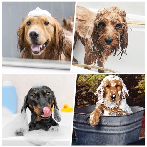 WeddHuis 2 Pcs Hundehandtuch Katzen Reinigung Handschuhe Saugfähiges Reinigungstuch Weich & Langlebig Mikrofaser Handtuch Haustiere Hunde Katze Andere Klein Tiere (Grau)