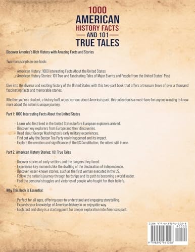 1000 American History Facts and 101 True Tales: A Journey Through America's Defining Moments and Figures (Bringing History to Life) Paperback – May 17, 2024 - Image 3