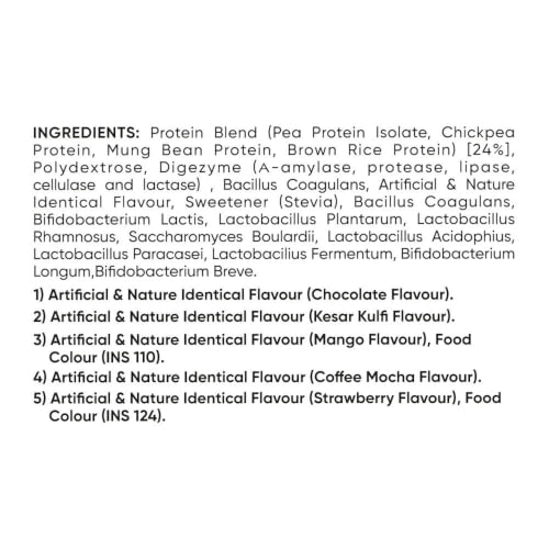 Image of Plant Protein Powder - Assorted Flavours | Plant-Based Protein Supplement for Muscle Recovery, Endurance & Stamina Support | 25g Protein per Serving | - Pack of 5