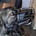 L&J Pets Uk New Polymer coated Wire Muzzle Wire Basket Dog Muzzle STRONG Metal for German Shepherd, Labrador & other small dogs (7)