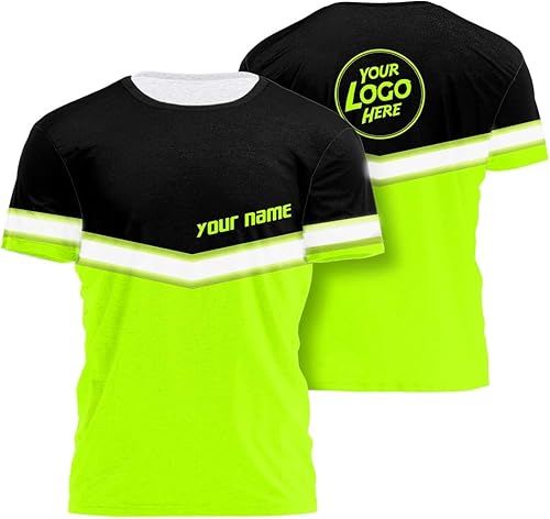 Empresa, Equipo Uniforme Camisa de Alta Visibilidad para Hombres Camisa de Seguridad Logotipo Personalizado Nombre con Cintas Reflectantes AMZ02